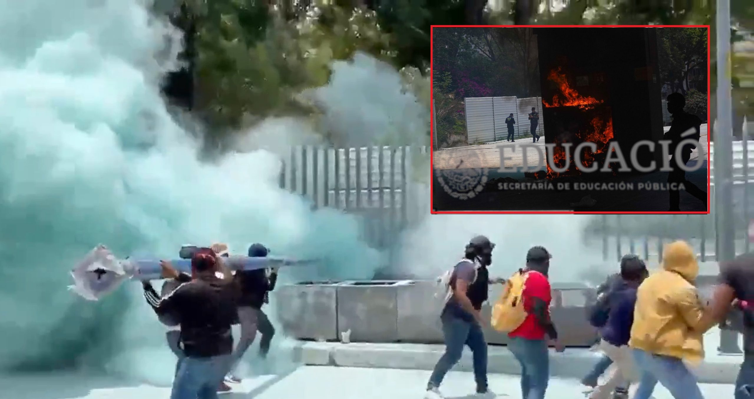 La violencia, el caos y enorme daño que han provocado los “maestros” de la CNTE en la Ciudad de México, en estricto sentido, son responsabilidad plena de la presidenta Claudia Sheinbaum, porque ella prometió cosas que sabía jamás podría cumplir, y porque ha girado instrucciones precisas de tolerarles todas las ilegalidades, en manifestaciones con tintes de levantamiento. FOTOS: RRSS / Cuartoscuro